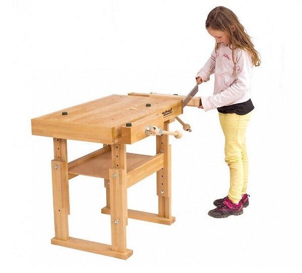 RAMIA - Ramia - Etabli De Bois Junior (hêtre Stratifié Haute Qualité) 1000x630x620-770 Mm - Kid's 1000 - large