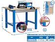 SIMON RACK - Simonrack - Etabli 865x1800x750mm Bleu - Bt6 Plywood Box 1800 - vignette