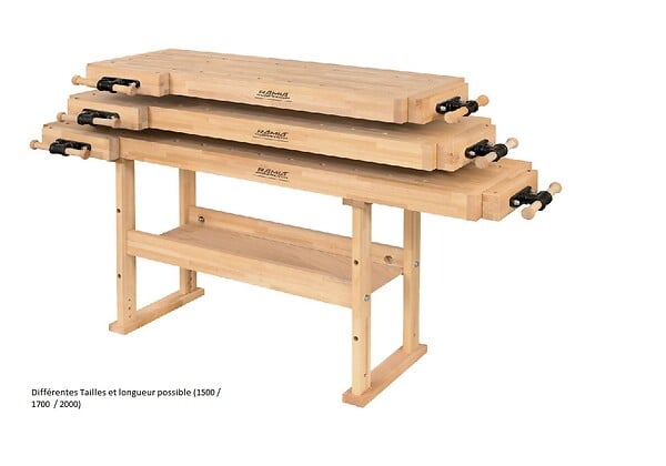RAMIA - Ramia - Etabli De Bois (hêtre Stratifié Haute Qualité) Longueur 170 Cm - Advanced 1700 - large