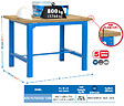 SIMON RACK - Simonrack - Kit Etabli 865x1200x750mm Bleu Charge 800kg - Bt6 -1200 - vignette