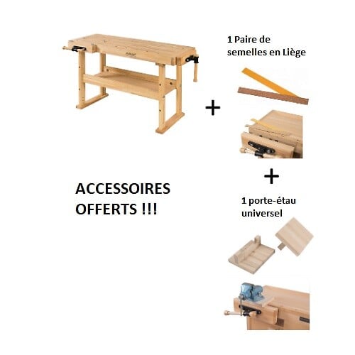 RAMIA - Ramia - Etabli De Bois (hêtre Stratifié Haute Qualité) Long. 150 Cm Accessoires Offerts - Advanced 1500 - large