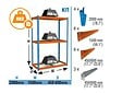 SIMON RACK - Simonrack - Etagère De Rangement Sans Plateau 2000x1500x600mm Bleu/orange Charge 400 Kg - Ecoforte 1506-3 - vignette