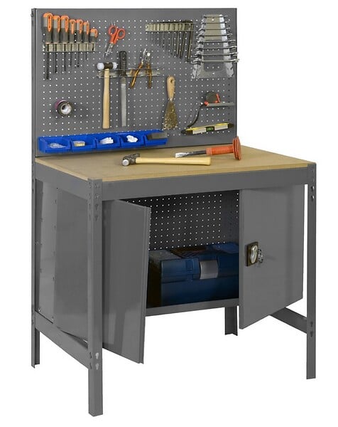 SIMON RACK - SimonRack - Kit Etabli 1440x900x600mm Charge 400Kg -  SIMONWORK BT-2 LOCKER 900 GRIS FONCE SIMONRACK - large