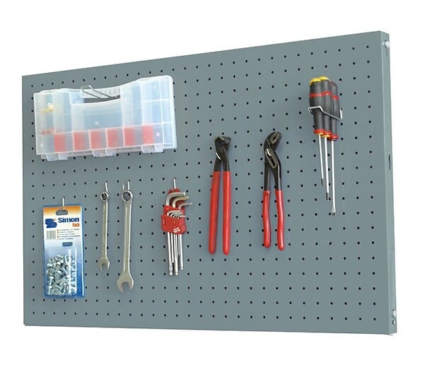 SIMON RACK - Simonrack - Panneau Mural De Rangement 1200x400mm Gris - Panelclick 1200x400 - large
