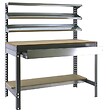 SIMON RACK - Simonrack - Kit Etabli 1440x1200x600mm Charge 600kg -  Simonwork Bt-1 Box 1200 Gris Fonce/bois - vignette