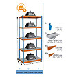 SIMON RACK - Simonrack - Etagère De Rangement 2000x1200x450mm Bleu/orange/galva Charge 300 Kg - Bricoforte 1204-5 Metal - vignette