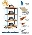 SIMON RACK - Simonrack - Etagère De Rangement 2000x2400x450mm Bleu/orange/bois Charge 400 Kg - Simonforte 2404-4 Chipboard - vignette