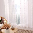 C MA DECO - Voilage pois brodé 8 oeillets 140x240cm blanc argent - vignette