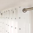 C MA DECO - Voilage pois brodé 8 oeillets 140x240cm blanc argent - vignette