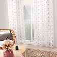 C MA DECO - Voilage pois brodés 8 œillets - Gris rose - H.240xL.140cm - vignette