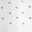 C MA DECO - Voilage blanc brodé petits cœurs gris - 8 œillets 140x240cm - vignette