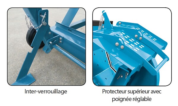 LEMAN - Scie à  Bûche forte Sécurité 3,5 KW à˜600mm avec une lame carbure LOSAB601LC Leman - large