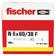 FISCHER - Cheville NF à clou nylon - 6mmx60mm-30mm - 100 pieces - vignette