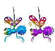 GALIX - Papillon solaire métal et verre - Bleu/violet - H.18xl.12cm - vignette