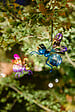 GALIX - Papillon solaire métal et verre - Bleu/violet - H.18xl.12cm - vignette