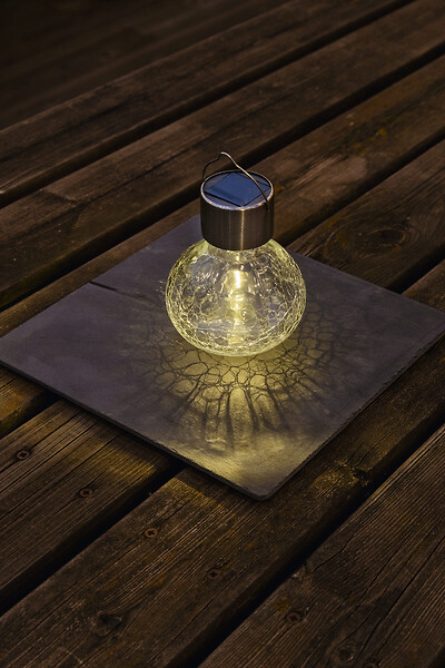 GALIX - Lampion solaire inox - large
