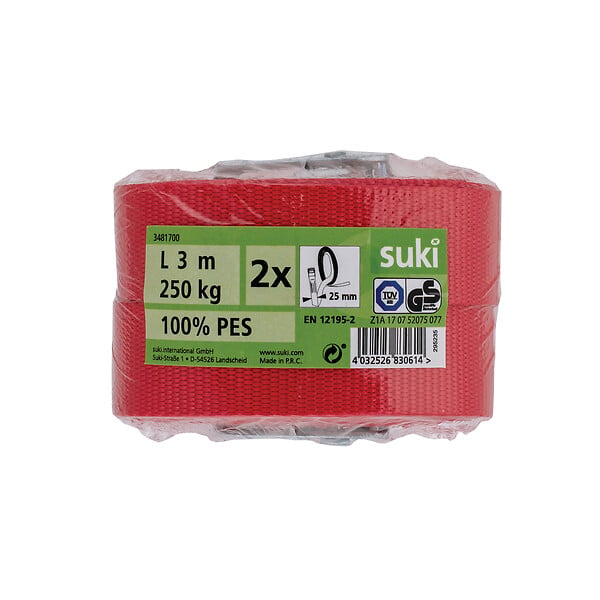 SUKI - 2 sangles boucle rapide 25mm x 3m - large