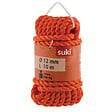 SUKI - Corde torsadéeen  polypropylène 12mm x 10m  coloris orange - vignette