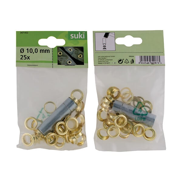 SUKI - Set d oeillets  plus outil 25pcs 10 mm - large