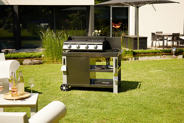 COOKIN G. - Desserte Nova 110 - 100% Acier - Gris - Pour plancha - large