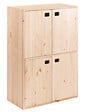 ASTIGARRAGA KIT LINE - Armoire pin massif Dinamic 4 portes - H.105.4xL.70.8xP.33cm - vignette