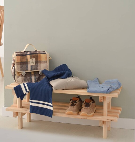 ASTIGARRAGA KIT LINE - Etagère range chaussures Evolution pin massif - large