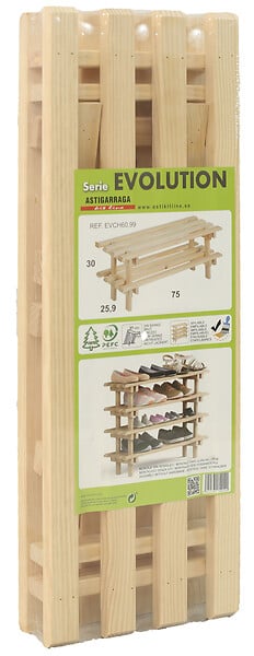 ASTIGARRAGA KIT LINE - Etagère range chaussures Evolution pin massif - large