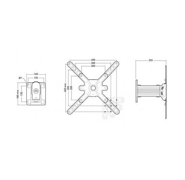 ERARD - Support Mural Inclinable Pour écran De 30 à 55 - 043340 - large