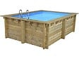 HABITAT ET JARDIN - Piscine bois rectangle " Caimans  " - 4.10 x 3.00 x 1.24  m - vignette