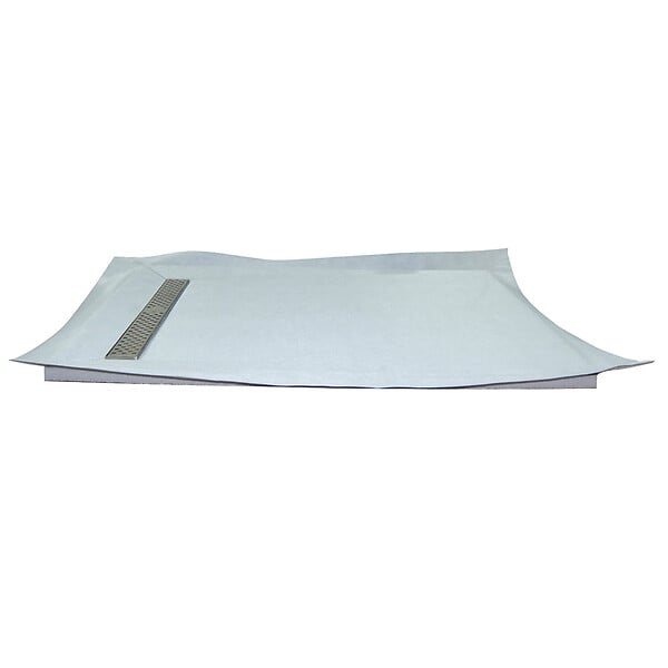 U-TILE - Receveur à carreler U-Tile et grille caniveau inox excentrée - large
