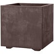 DEROMA - Pot carré Cubo Millennium Brownstone - 25cm - vignette