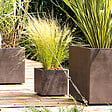 DEROMA - Pot carré Cubo Millennium Brownstone - 25cm - vignette