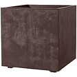 DEROMA - Pot carré Millennium - Brownstone - 40L - 39cm - vignette
