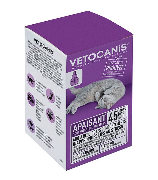 VETOCANIS - Recharge phéromones apaisantes chat - 48 ml - 45 jours - large