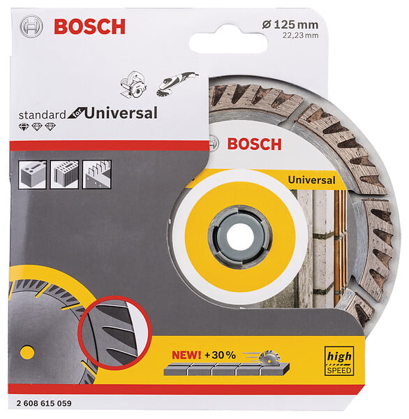 BOSCH - Disque diamant à tronçonner Universal PRO - 125mm - large