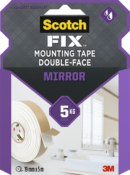 SCOTCH - Ruban double face mousse Scotch-FIX Mirror - 19 mm x 5 m - large