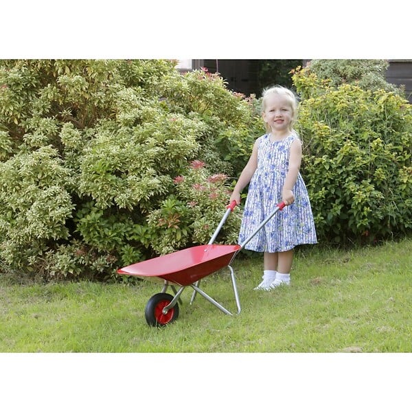 S&J - Brouette métallique rouge enfant - large