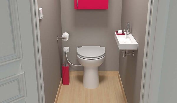SFA - WC broyeur céramique Sanicompact 43 profondeur 43cm - large