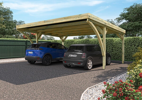 CERLAND - Carport DOUBLE VICTOR MODERN - L.604xP.512xH.274cm - large