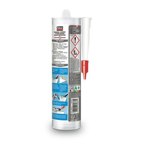 RUBSON - Mastic cuisine et bain 280ml transparent - large