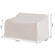 OUTSUNNY - Housse de protection mobilier de jardin bâche étanche 140L x 84l x 56/94H cm oxford haute densité 600D beige - vignette