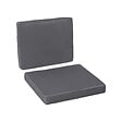 OUTSUNNY - Coussins de fauteuil de jardin zippés déhoussables - galettes de chaise de jardin - épais rembourrage 7 cm - polyester haute densité gris - vignette