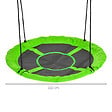 OUTSUNNY - Balançoire nid d'oiseau ronde balançoire panier Ø 110 cm 4 anneaux inclus métal époxy Oxford haute densité vert - vignette
