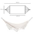 OUTSUNNY - Hamac de voyage portable style bohème chic toile de hamac dim. totales 2,88L x 1,5l m coton polyester beige - vignette