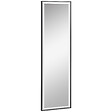 HOMCOM - Miroir mural dim. 120L x 35l cm - film sécurité anti déflagrant, système attache inclus - cadre alliage alu. noir - vignette