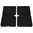 OUTSUNNY - Pied de parasol lot de 4 dalles pour parasol à lester dim. tot. 100L x 100l x 6,8H cm HDPE surface granuleuse noir - vignette
