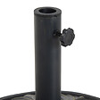 OUTSUNNY - Pied de parasol rond base de lestage Ø 48 x 34H cm ciment HDPE motif fleurs de lys poids net 13 Kg noir doré - vignette