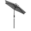 OUTSUNNY - Parasol hexagonal inclinable dim. Ø 2,3 x 2,16H m métal polyester haute densité gris - vignette
