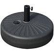 OUTSUNNY - Pied de parasol rond base de lestage parasol Ø 51 x 30H cm HDPE motif rosace surface texturée noir - vignette