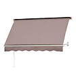 OUTSUNNY - Store banne manuel inclinaison réglable aluminium polyester imperméabilisé 70L x 180l cm taupe clair - vignette